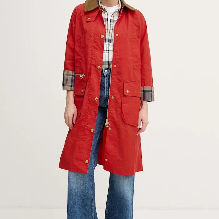 Barbour Hollington Uzun Kadın Pamuklu Ceket