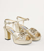 Jimmy Choo Gold Heloise 80 Leather Heeled Sandals