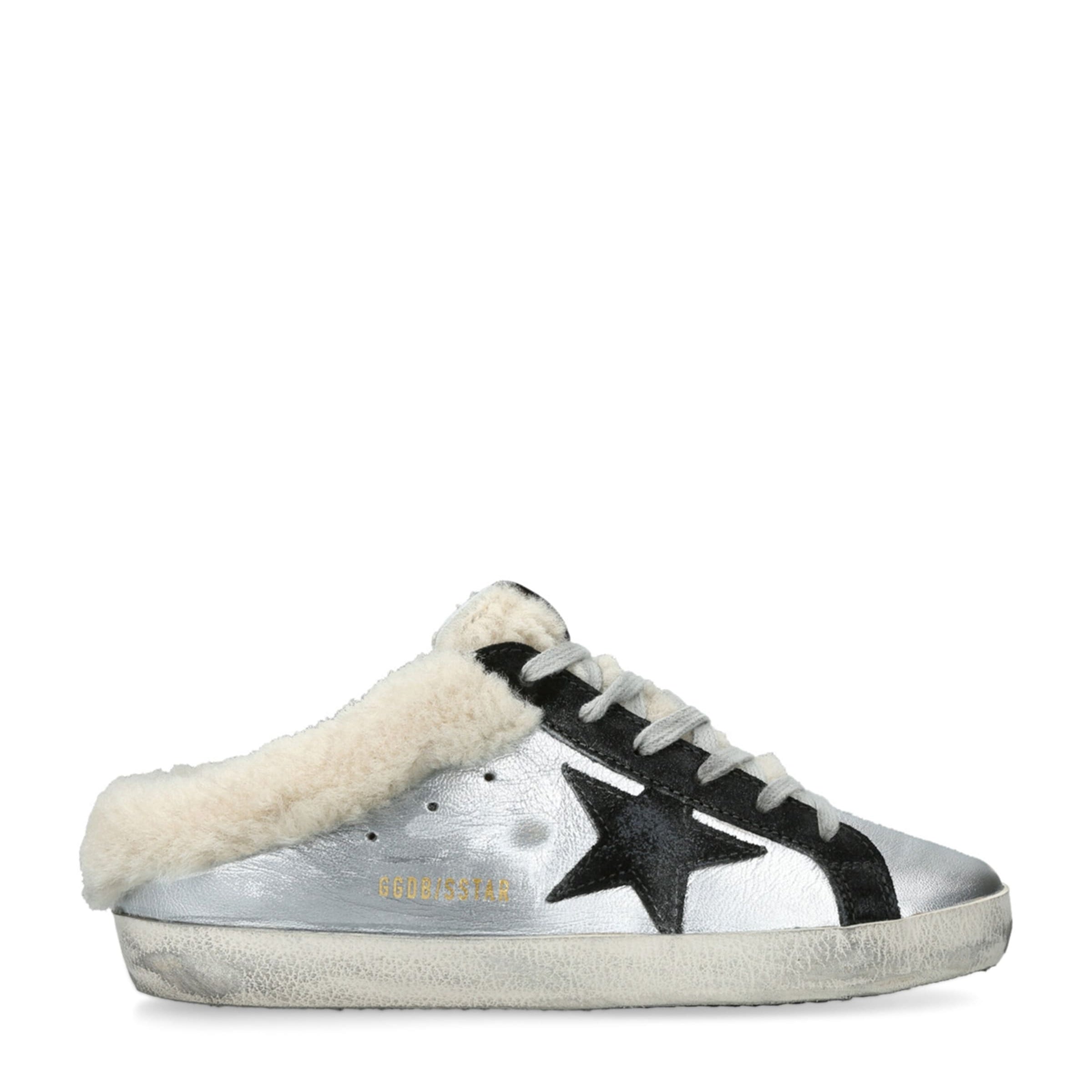 Silver Leather Super-Star Sabot Sneakers