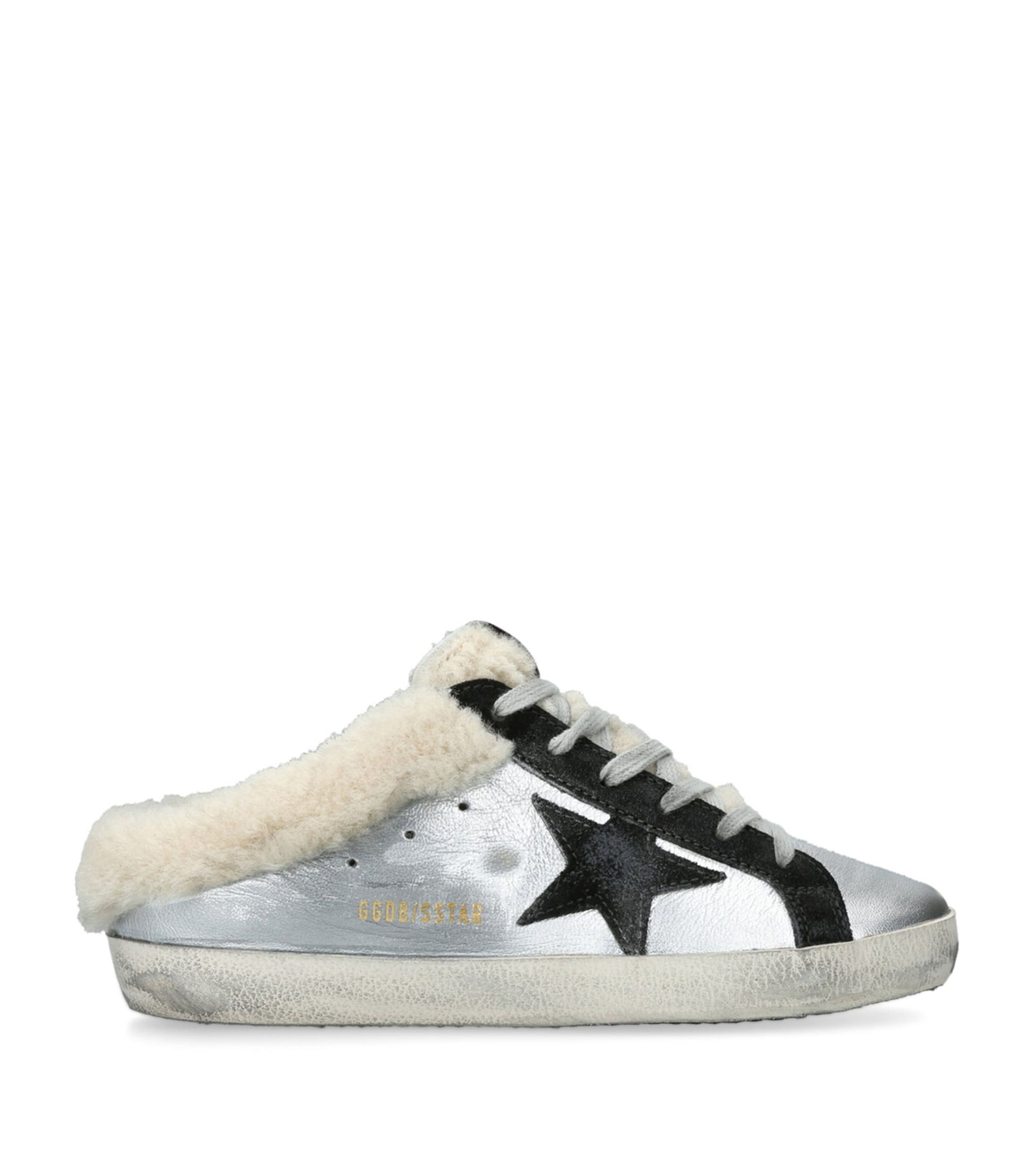 Silver Leather Super-Star Sabot Sneakers