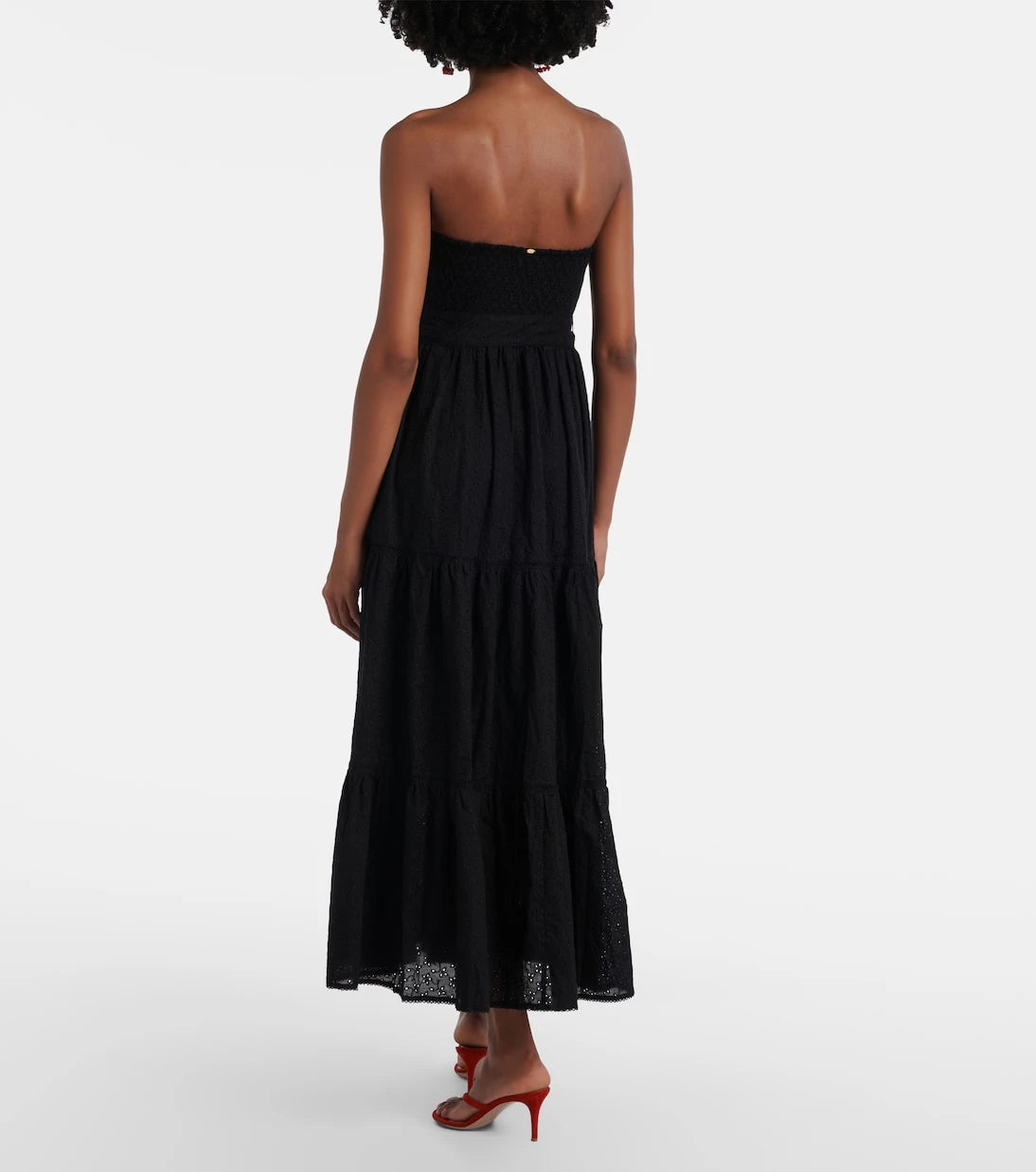 Poupette St Barth - Thelma strapless cotton maxi dress