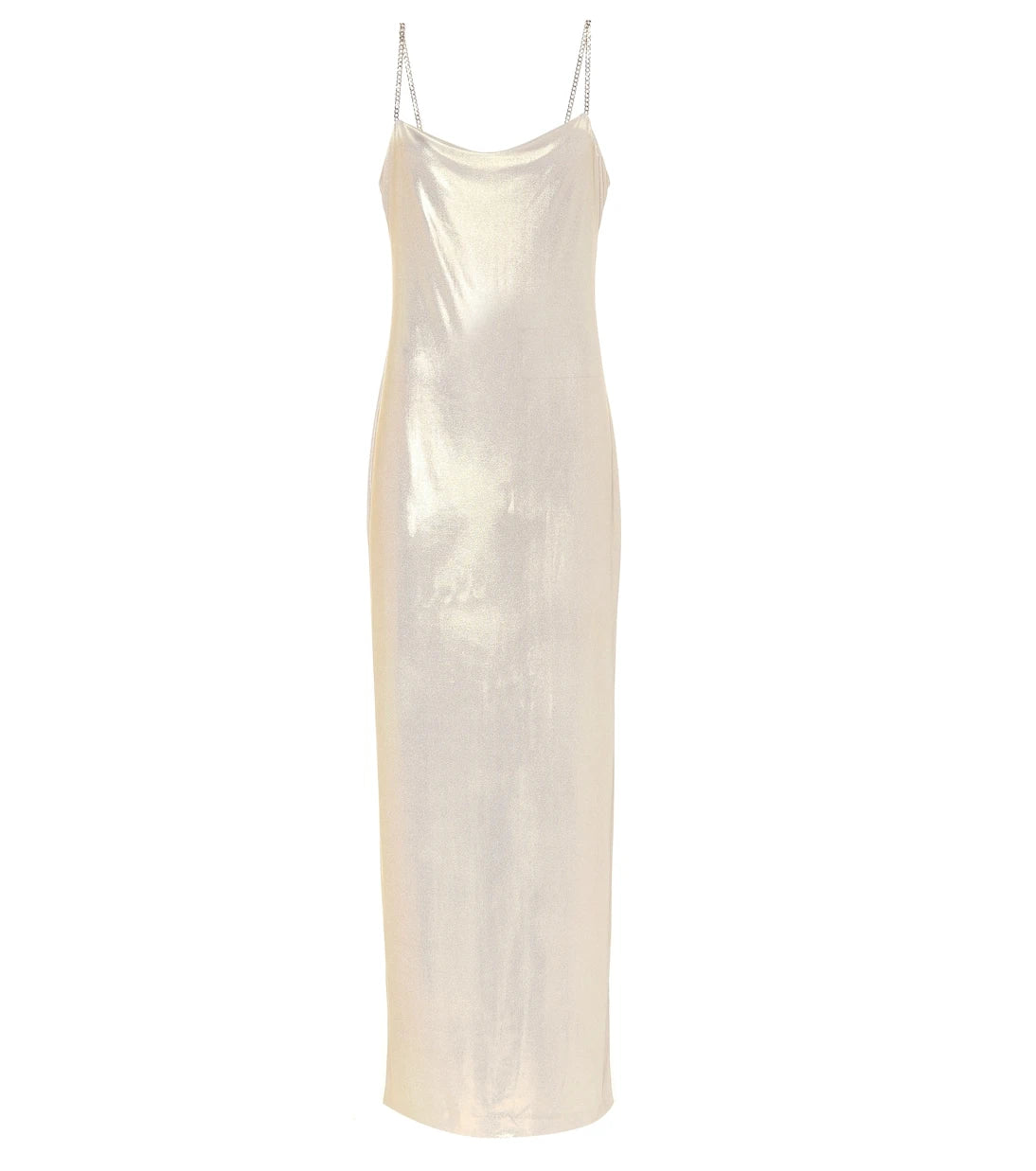 Balmain - Lamé slip dress