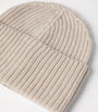 Cashmere Rib-Knit Beanie