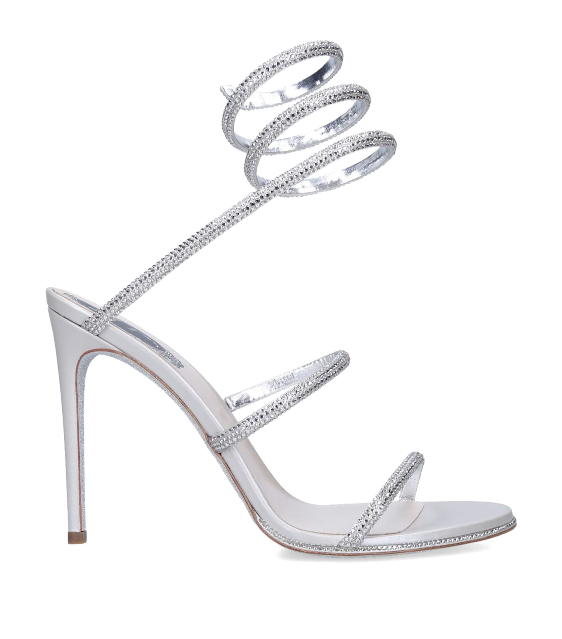 René Caovilla Silver Embellished Cleo Sandals 105