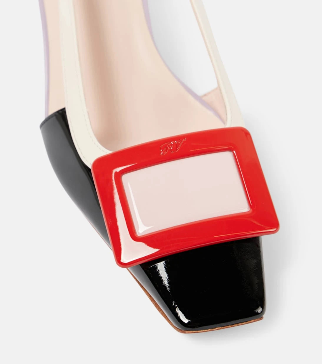 Roger Vivier - Belle Vivier 45 leather slingback pumps