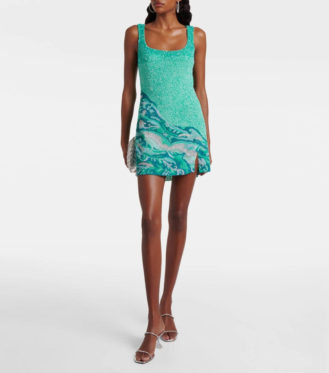 Là Fuori - Sea embroidered minidress