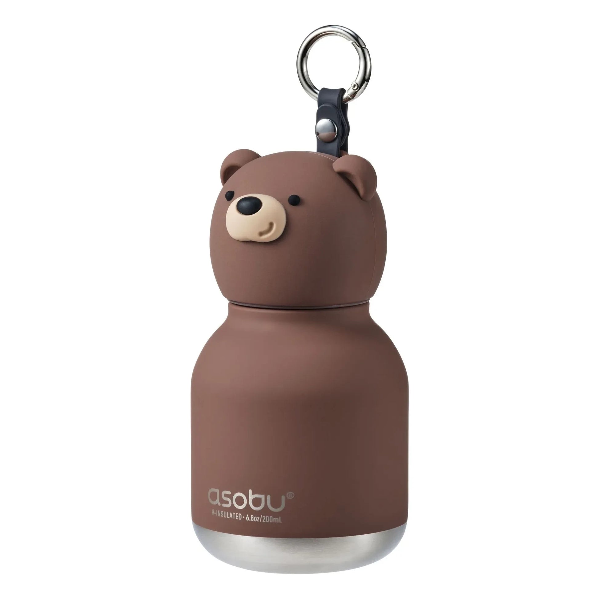 Asobu - Brown Bear stainless steel mini flask | Brown