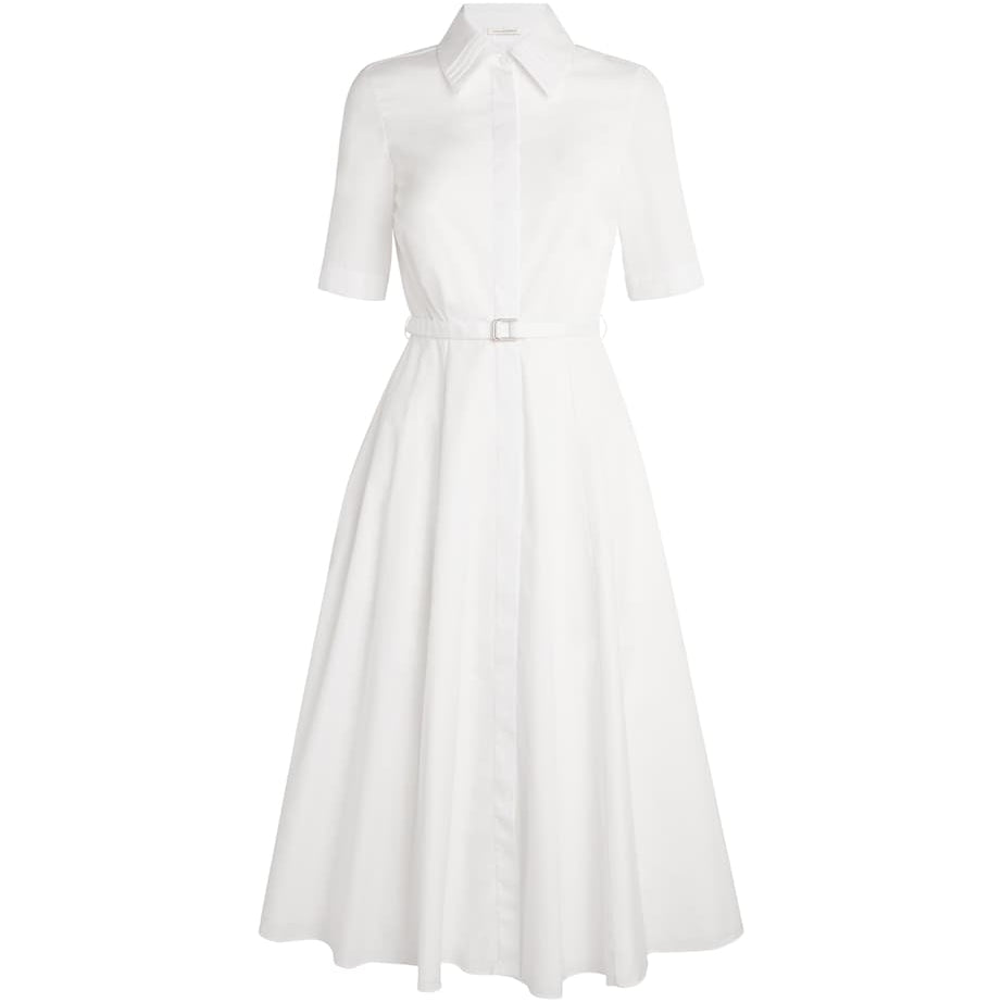 Cotton Rubie Midi Shirt Dress WHITE