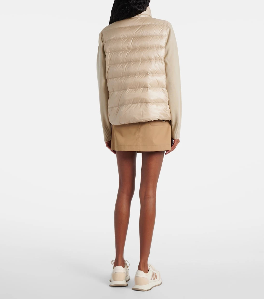 Moncler - Down-paneled virgin wool cardigan