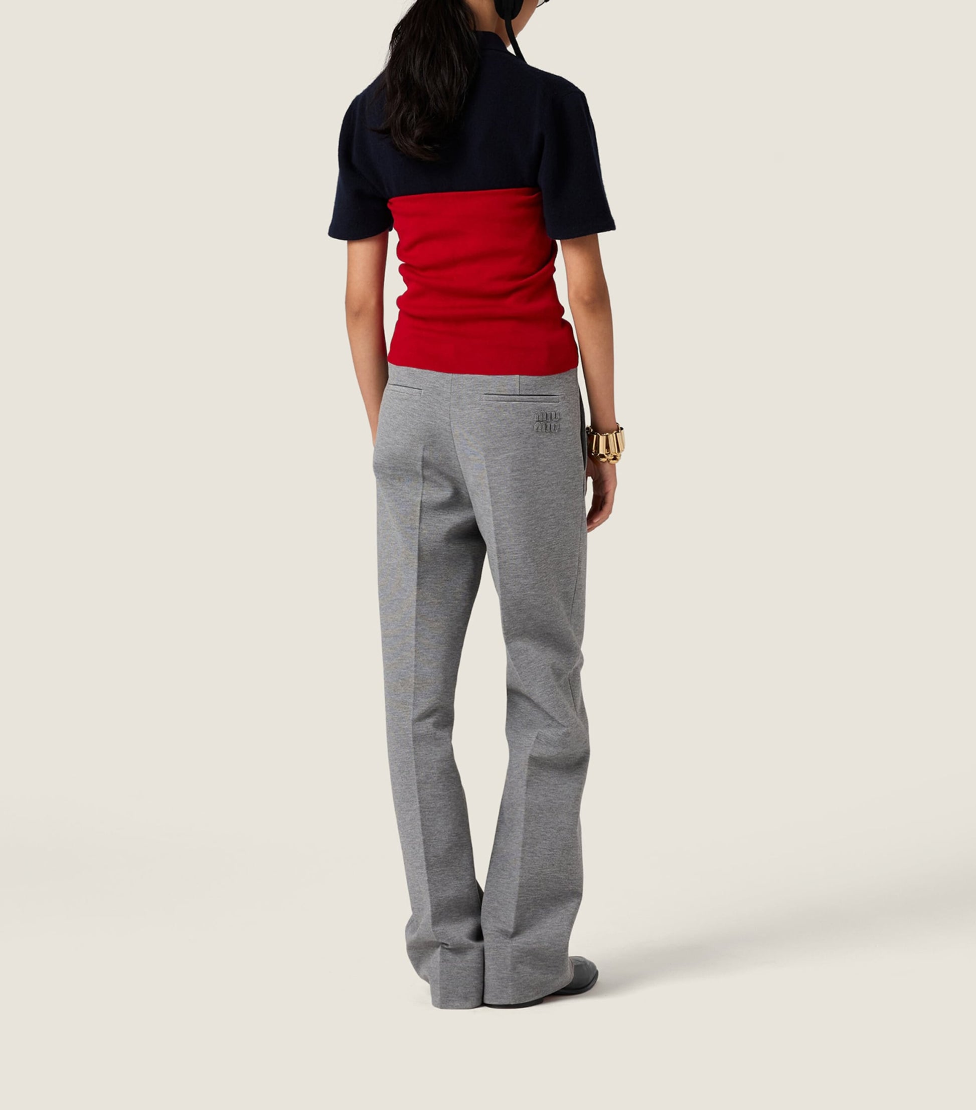 Miu Miu Red Cotton Logo Tube Top