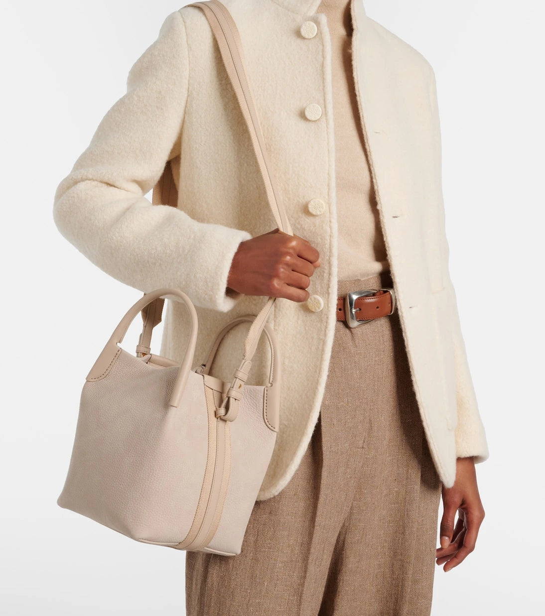 Loro Piana - Bale Small leather bucket bag