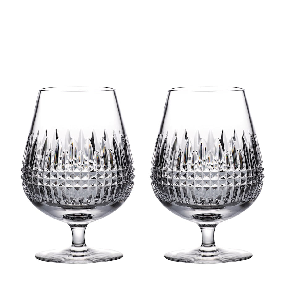 Set of 2 Lismore Diamond Brandy Balloon Glasses (510ml)