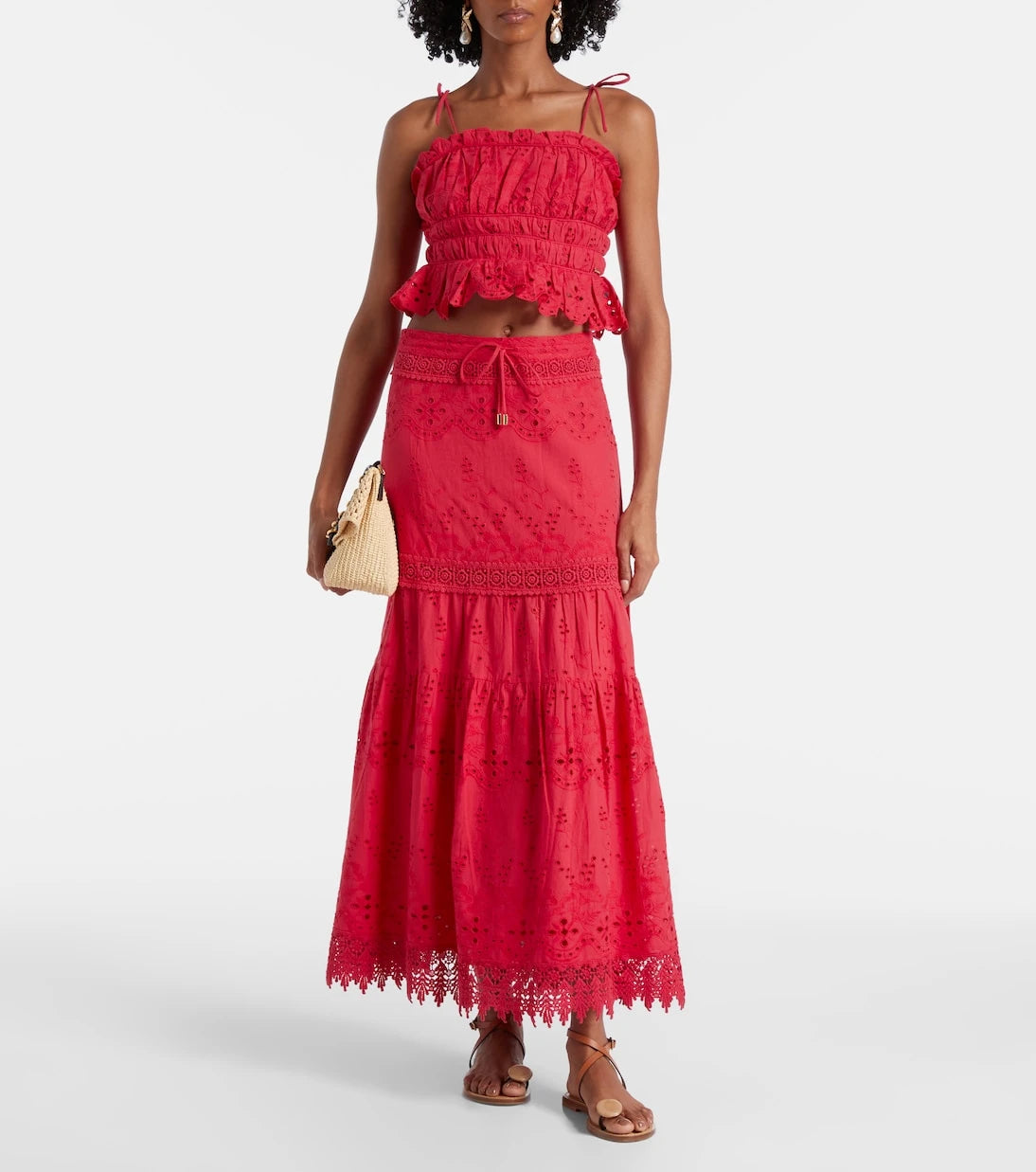 Melissa Odabash - Broderie anglaise cropped cotton top