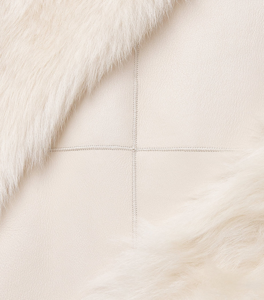 White Lamb Fur Coat