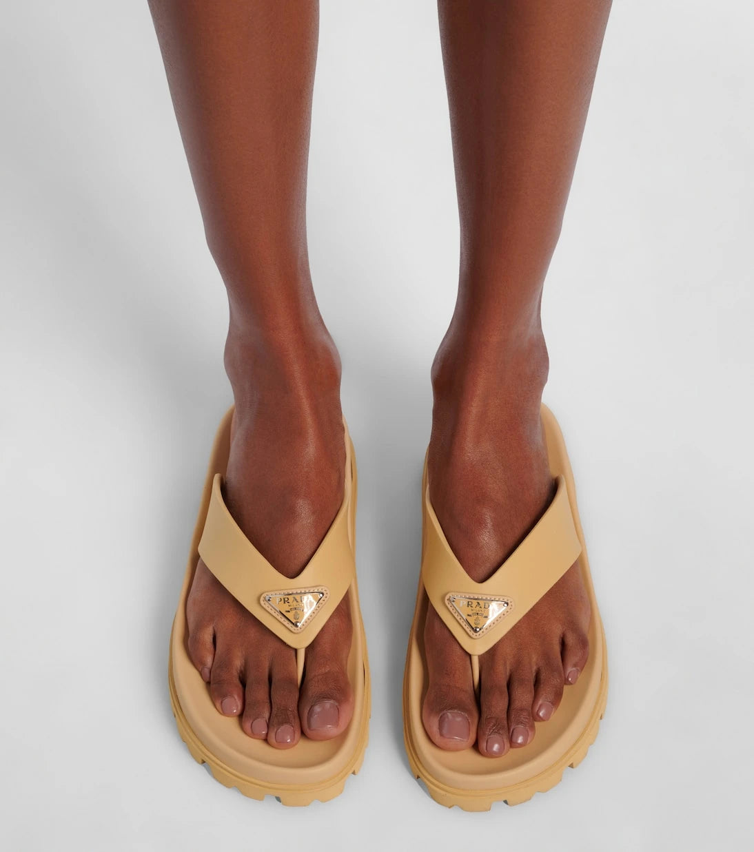 Prada - Logo thong sandals
