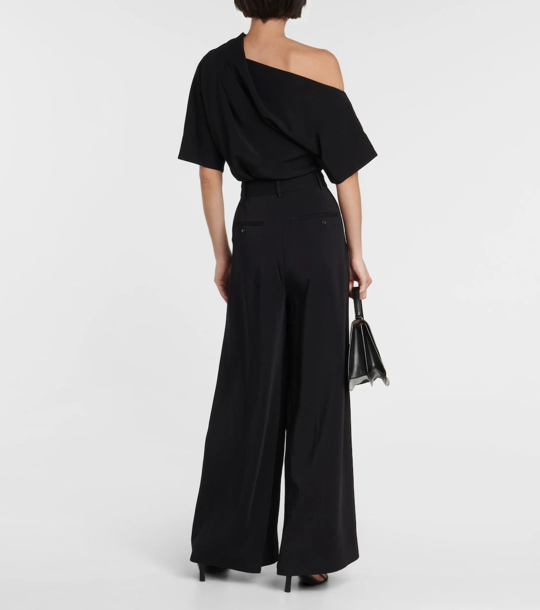CO - High-rise jersey wide-leg pants