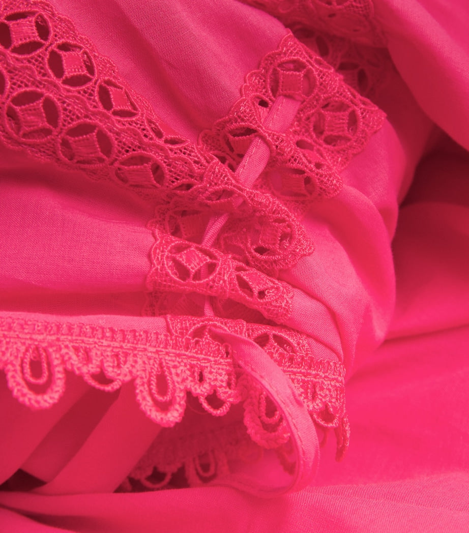 Pink Cotton Glen Kaftan Robe