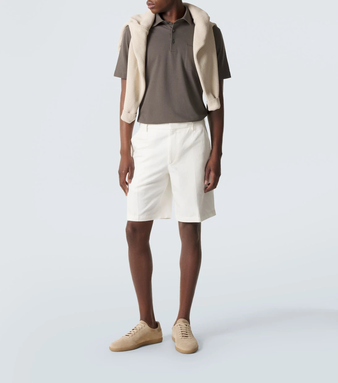 Zegna - Cotton and linen shorts