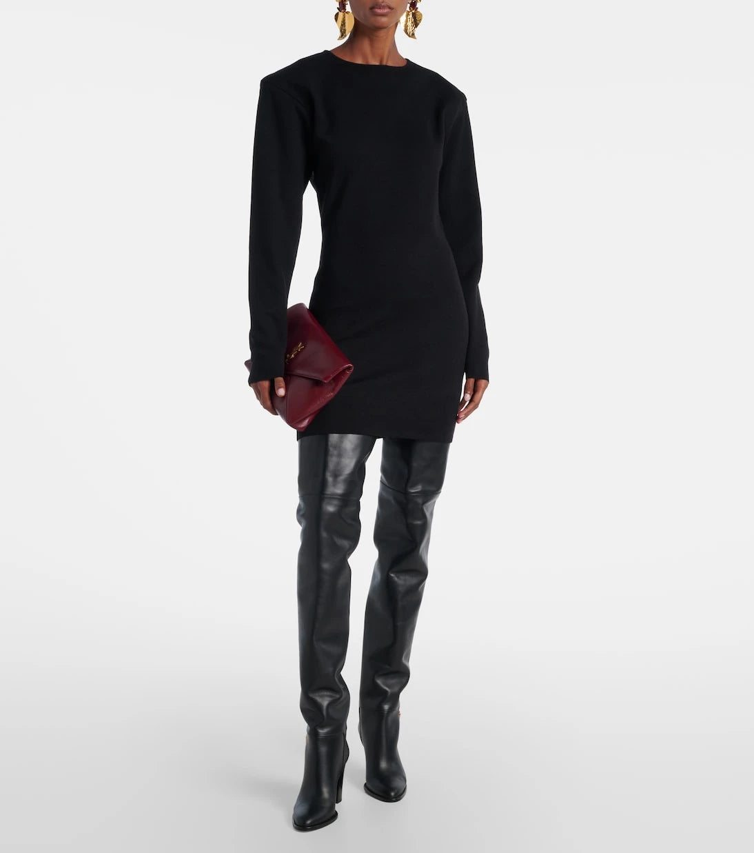 Saint Laurent - Julia 85 leather over-the-knee boots
