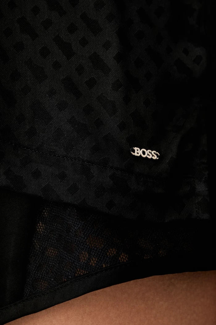 BOSS kadın viskon gömlek tipi pijama B Monogram_Top