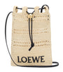LOEWE Beige x Paula's Ibiza Raffia Drawstring Pocket Bag