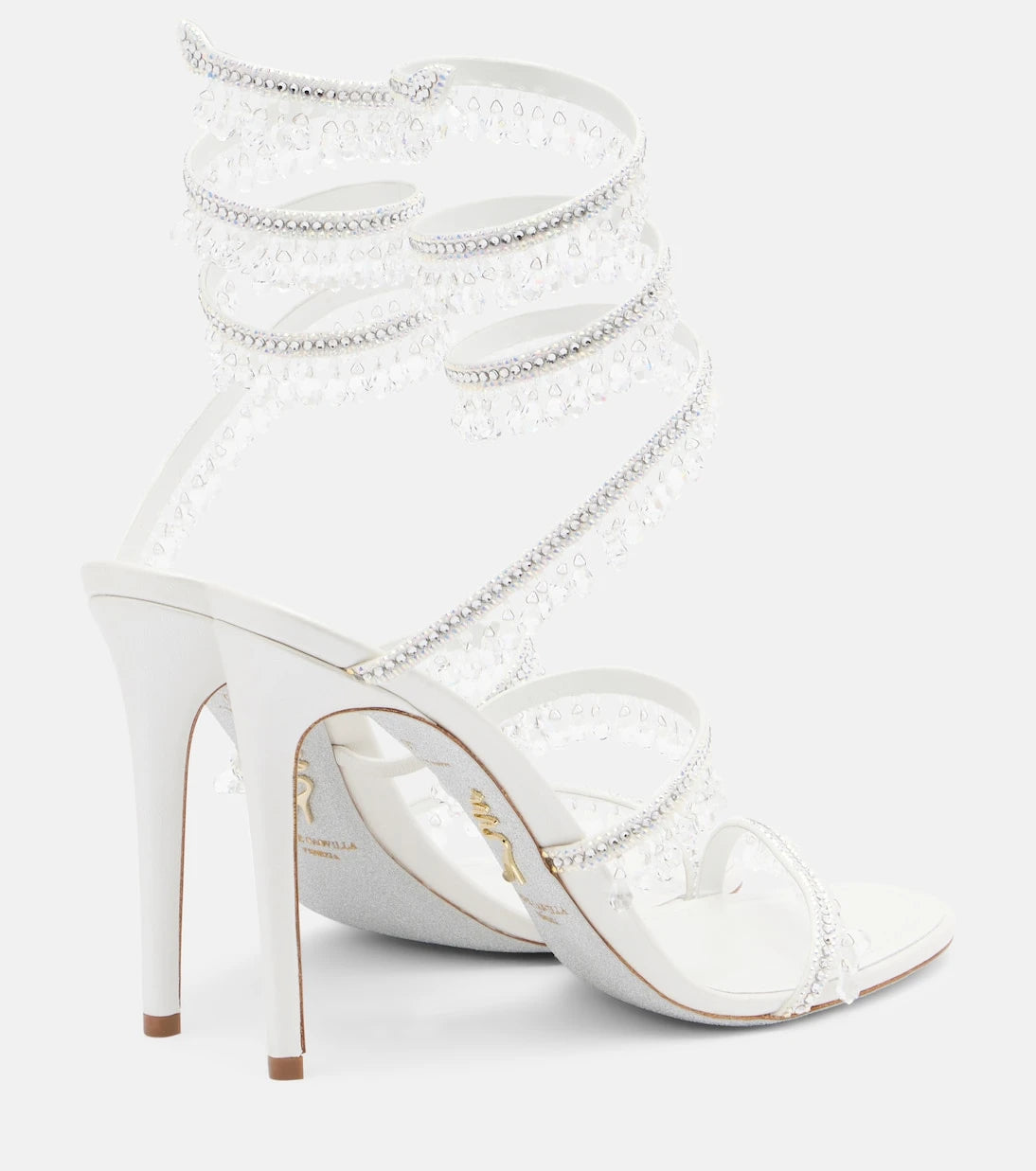 Rene Caovilla - Chandelier embellished satin sandals
