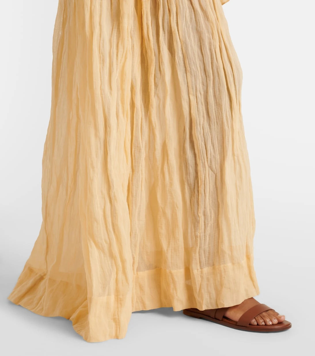 Plan C - Scarf-detail cotton-blend maxi dress
