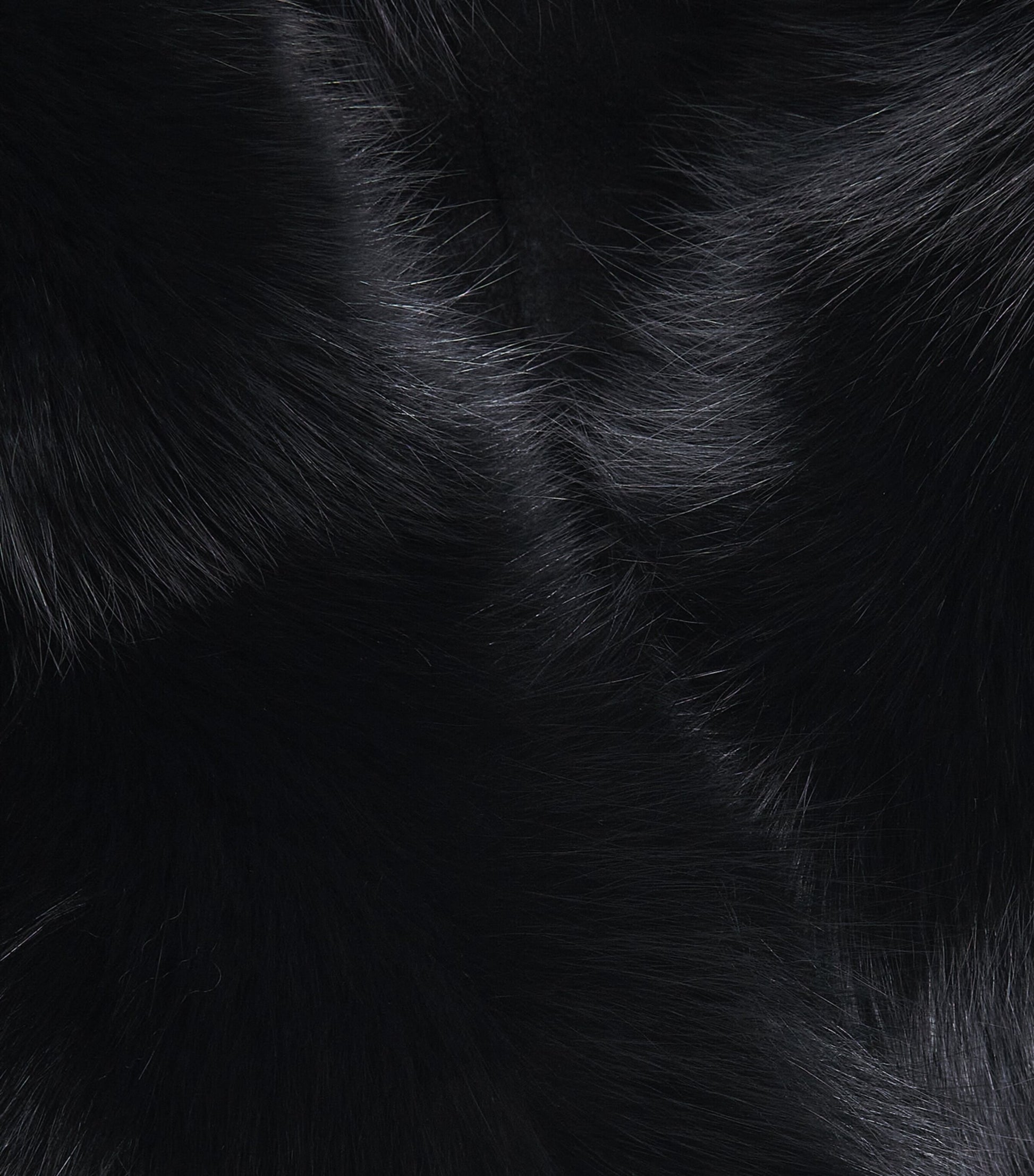 Yves Salomon Black Wool-Cashmere Fur-Trim Coat