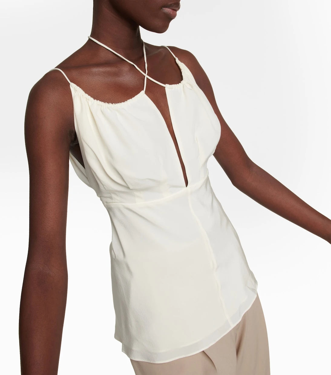 Toteme - Gathered silk top