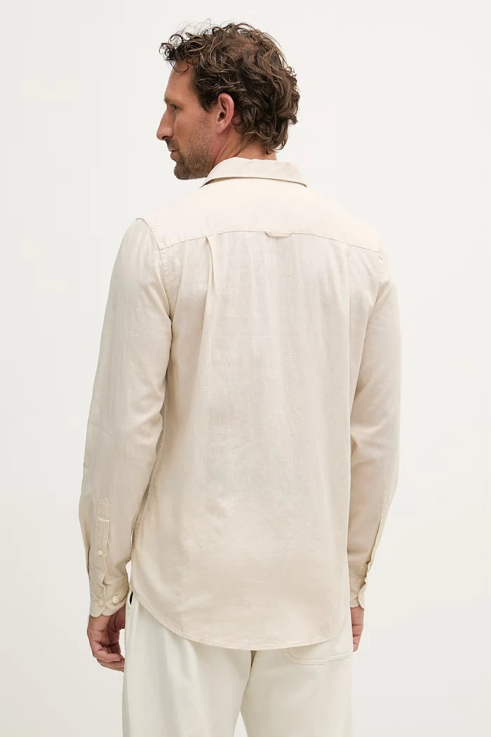 U.S. Polo Assn. Erkek Safari Gömlek LINEN BLEND LS