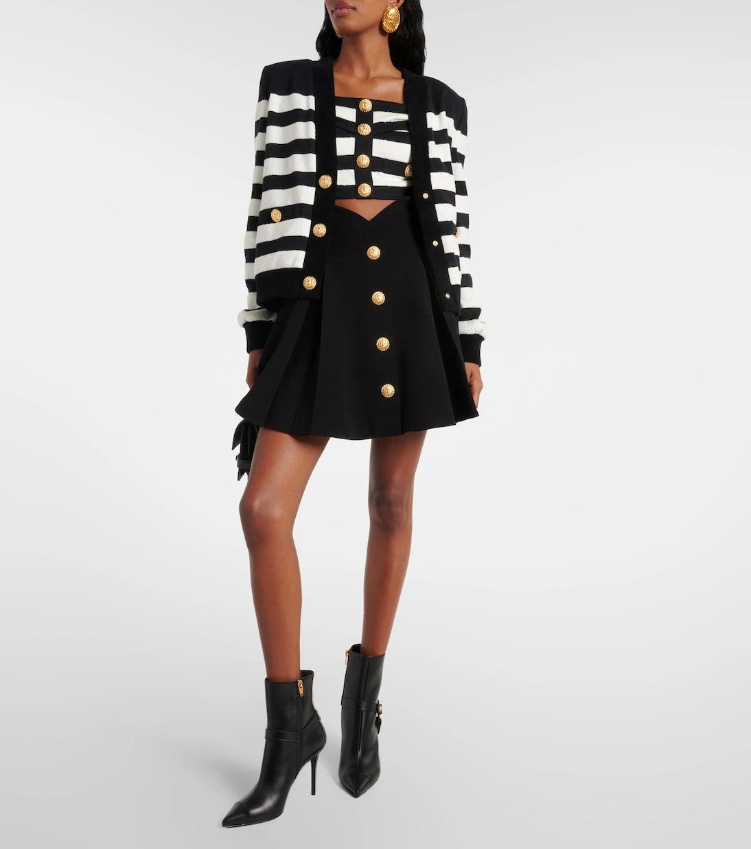 Balmain - Eva leather ankle boots