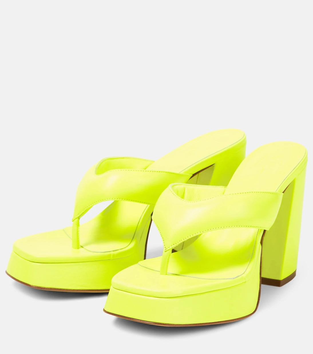 Gia Borghini - Gia 17 leather platform thong sandals
