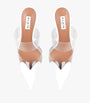 White Patent Leather Le Coeur Mules 90
