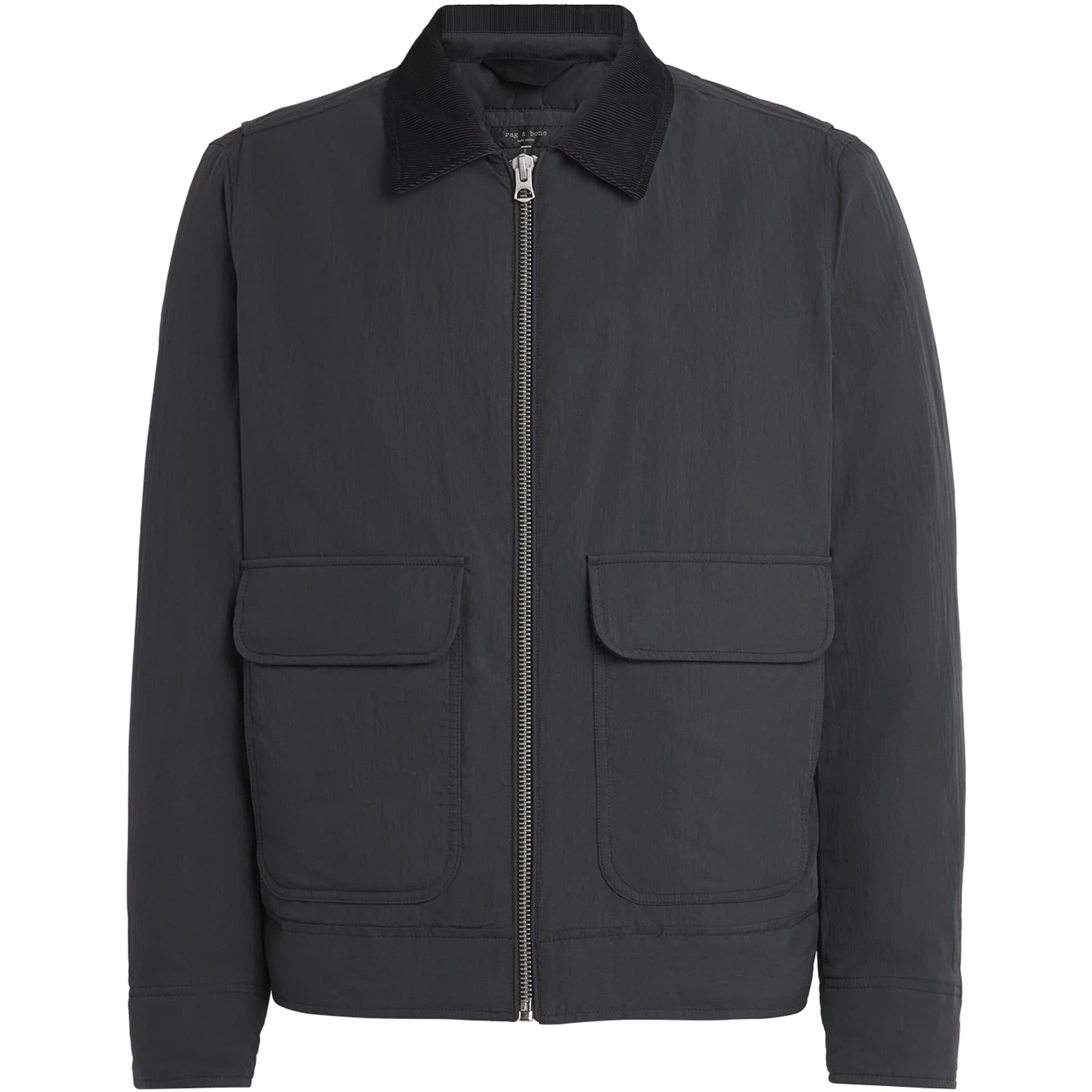Rag & Bone Black Down-Filled Derrick Shirt Jacket