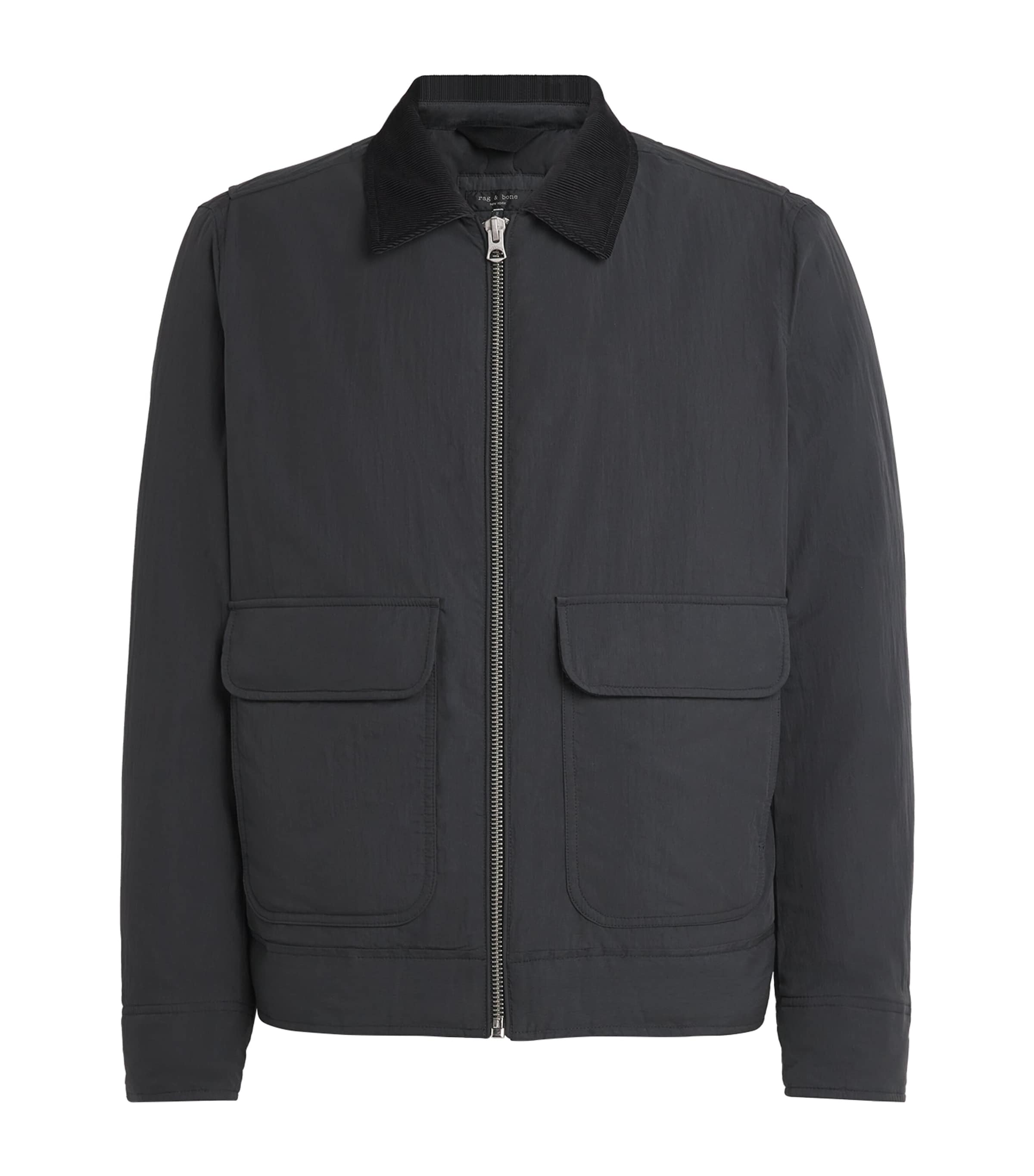 Rag & Bone Black Down-Filled Derrick Shirt Jacket