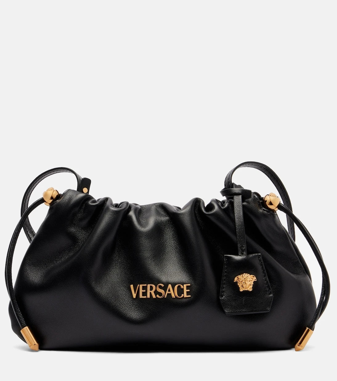 Versace - Versace Tag Mini leather tote bag