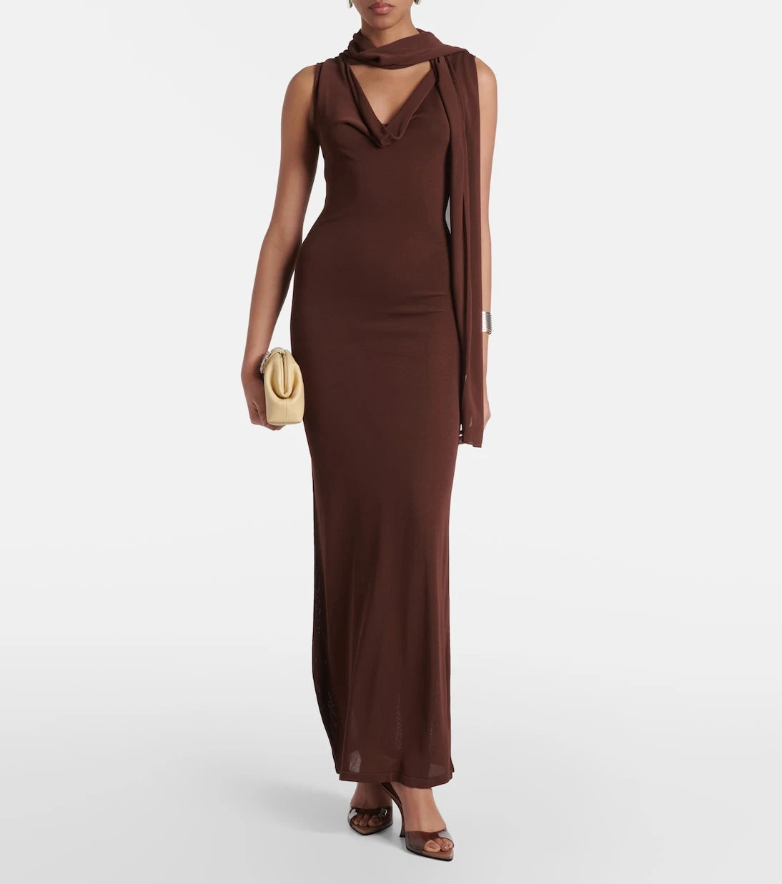 Aya Muse - Scarf-detail draped maxi dress