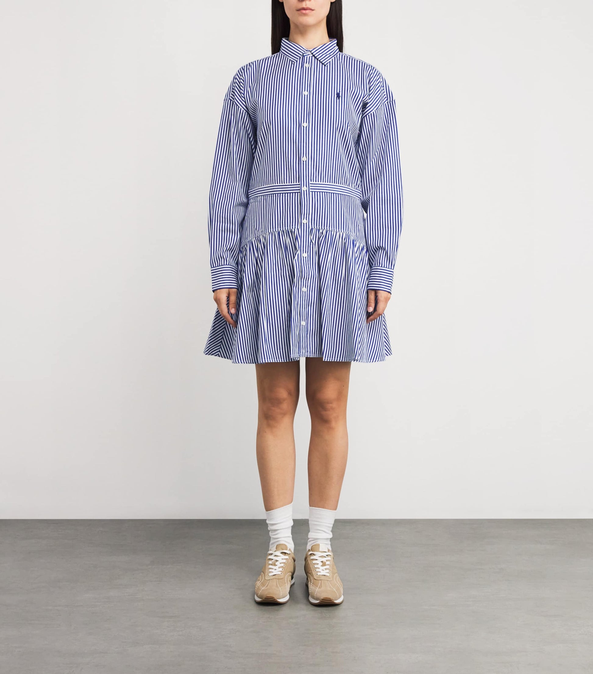 Polo Ralph Lauren Multi Cotton Stripe Mini Shirt Dress