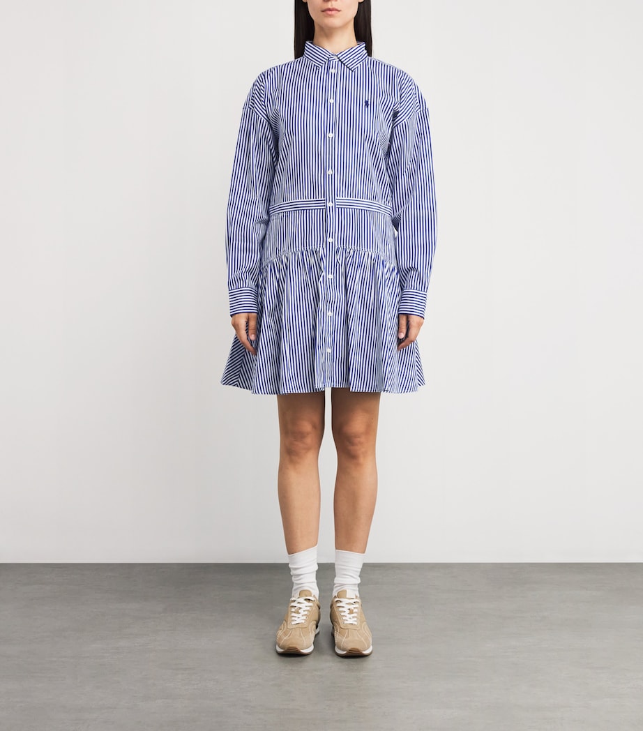 Polo Ralph Lauren Multi Cotton Stripe Mini Shirt Dress