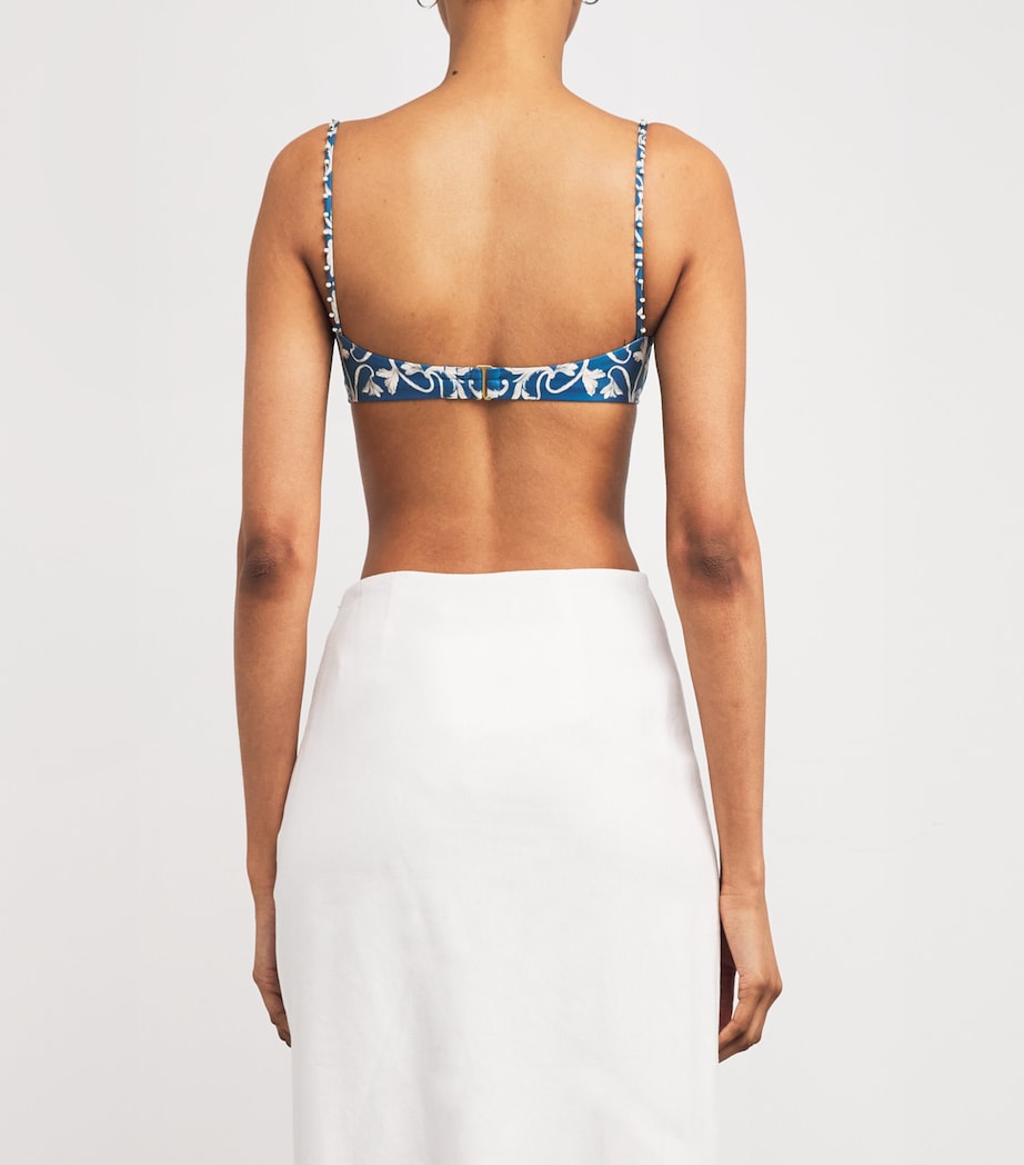 Agua By Agua Bendita Blue Underwired Magdelena Bikini Top