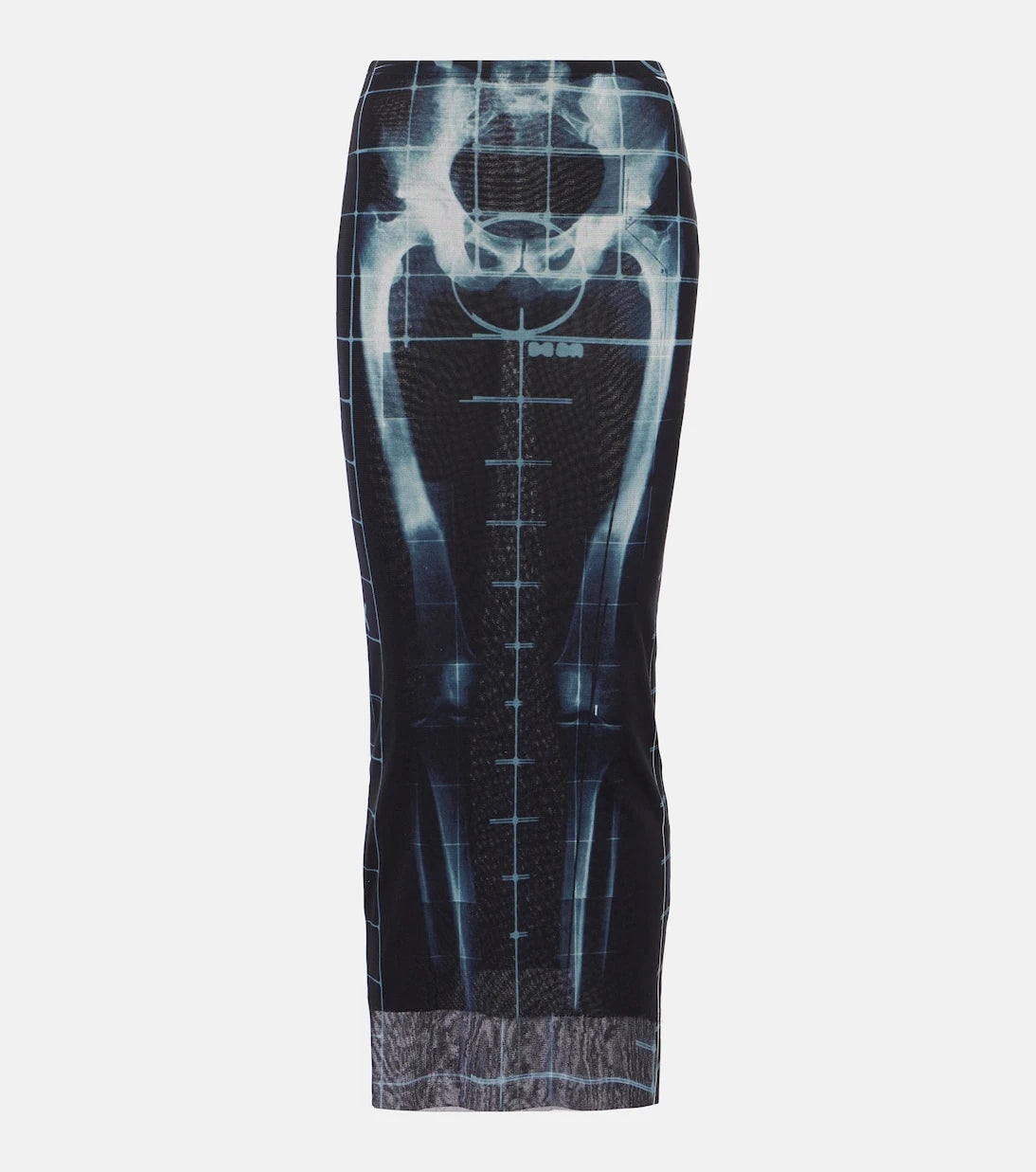 Jean Paul Gaultier - Squeletor semi-sheer mesh maxi skirt