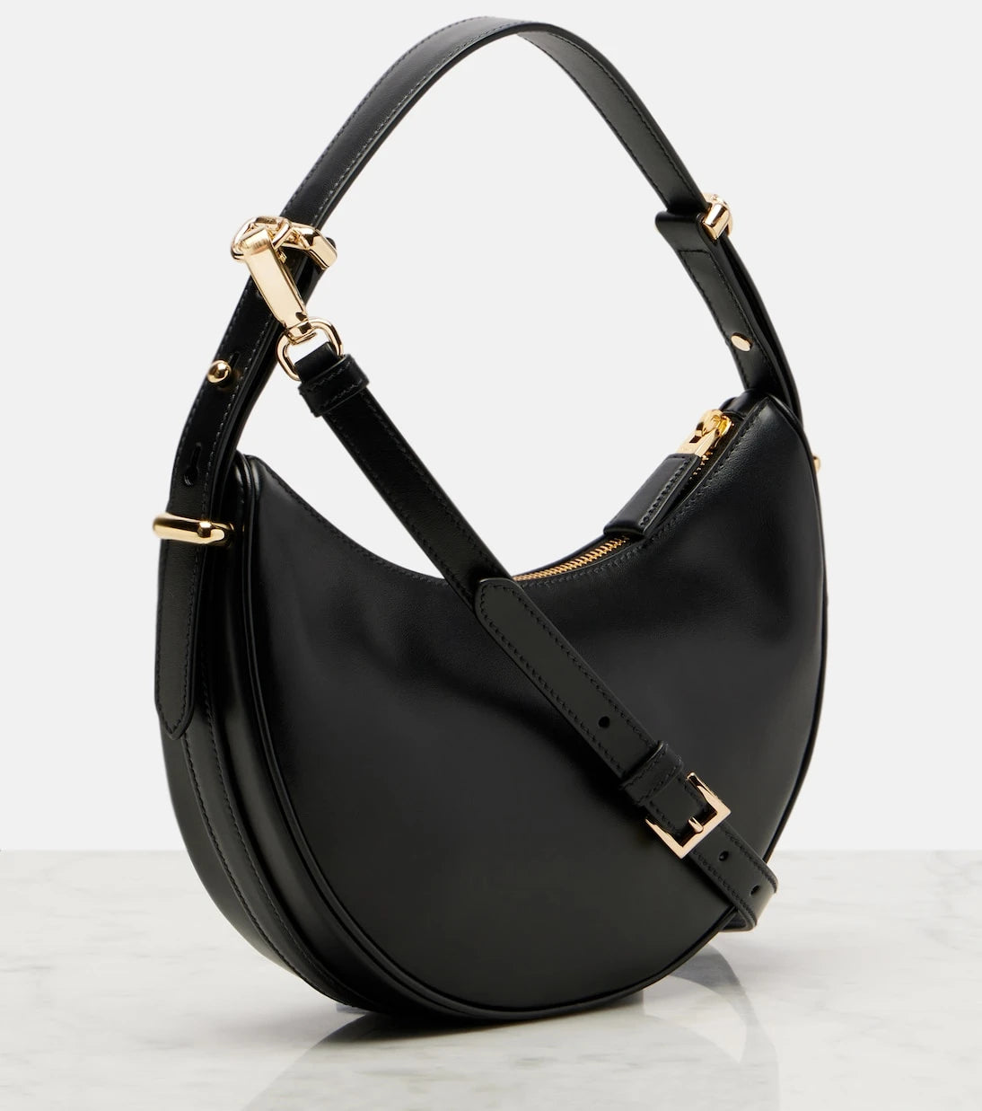 Prada - Arqué Small leather shoulder bag