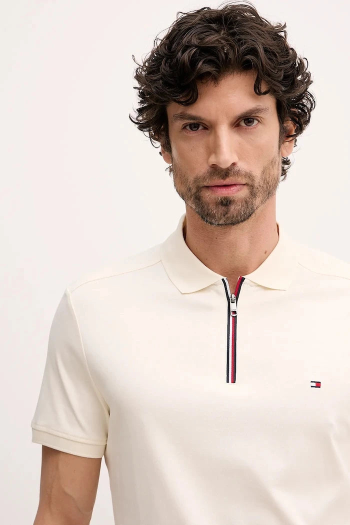 Tommy Hilfiger Yakalı Pamuklu Tişört