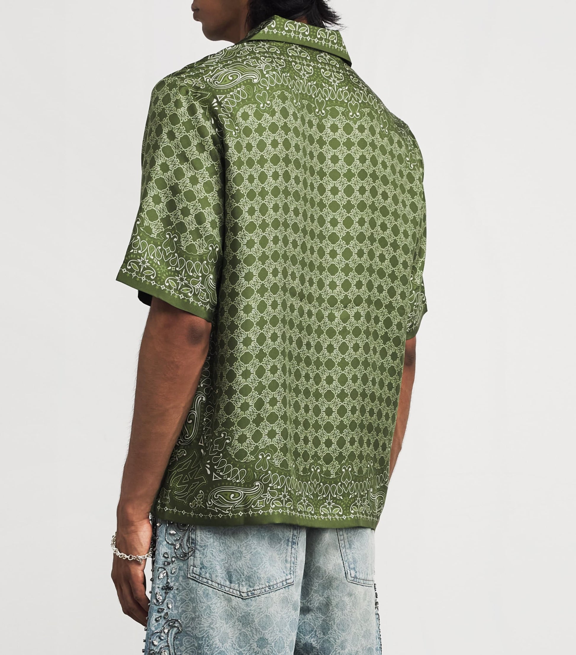 Silk Bandana Print Shirt