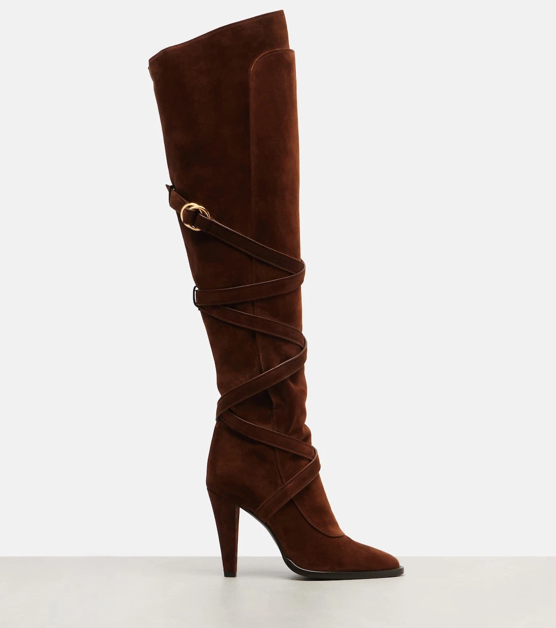 Saint Laurent - Suede knee-high boots