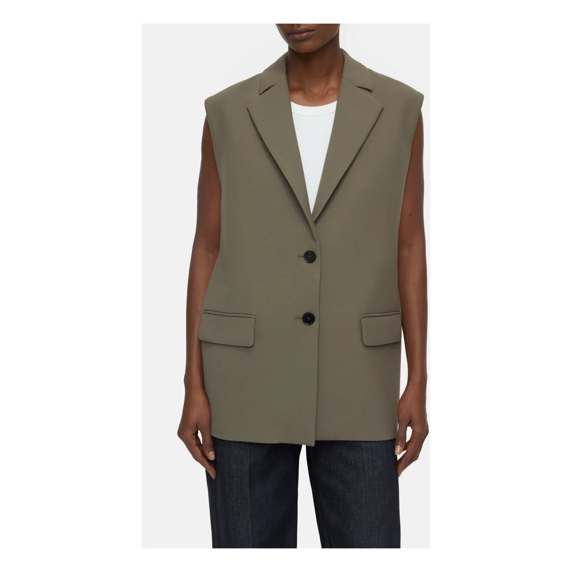Closed - Sleeveless blazer | Khaki