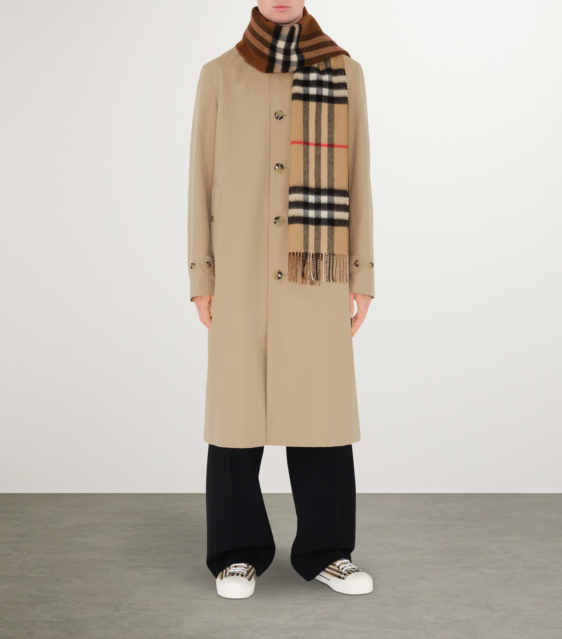 Burberry Cashmere Contrast Check Scarf