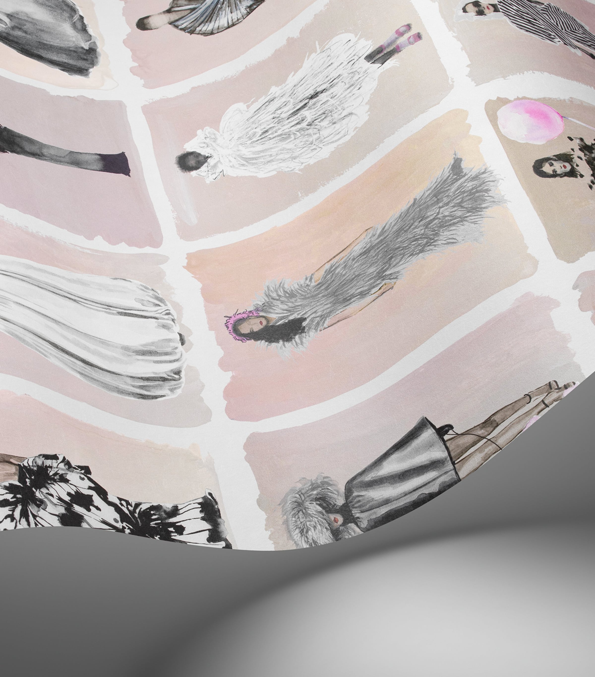 Cole & Son x Harrods Interior Design 175 Anniversary Edition Couture Carousel Wallpaper - Blush