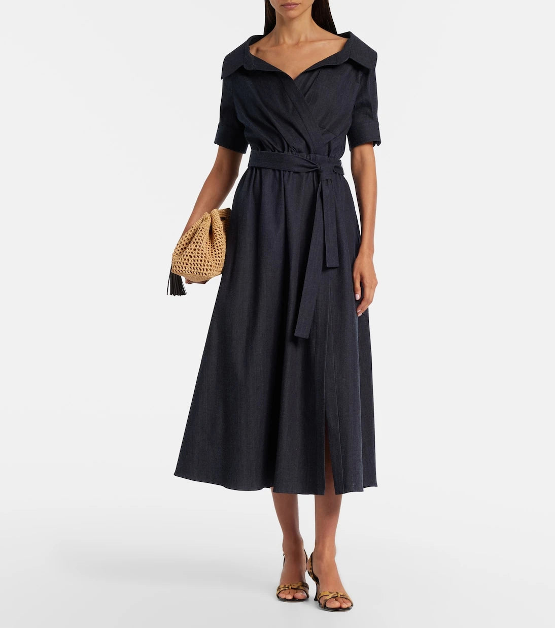 Altuzarra - Lydia wrapped denim midi dress