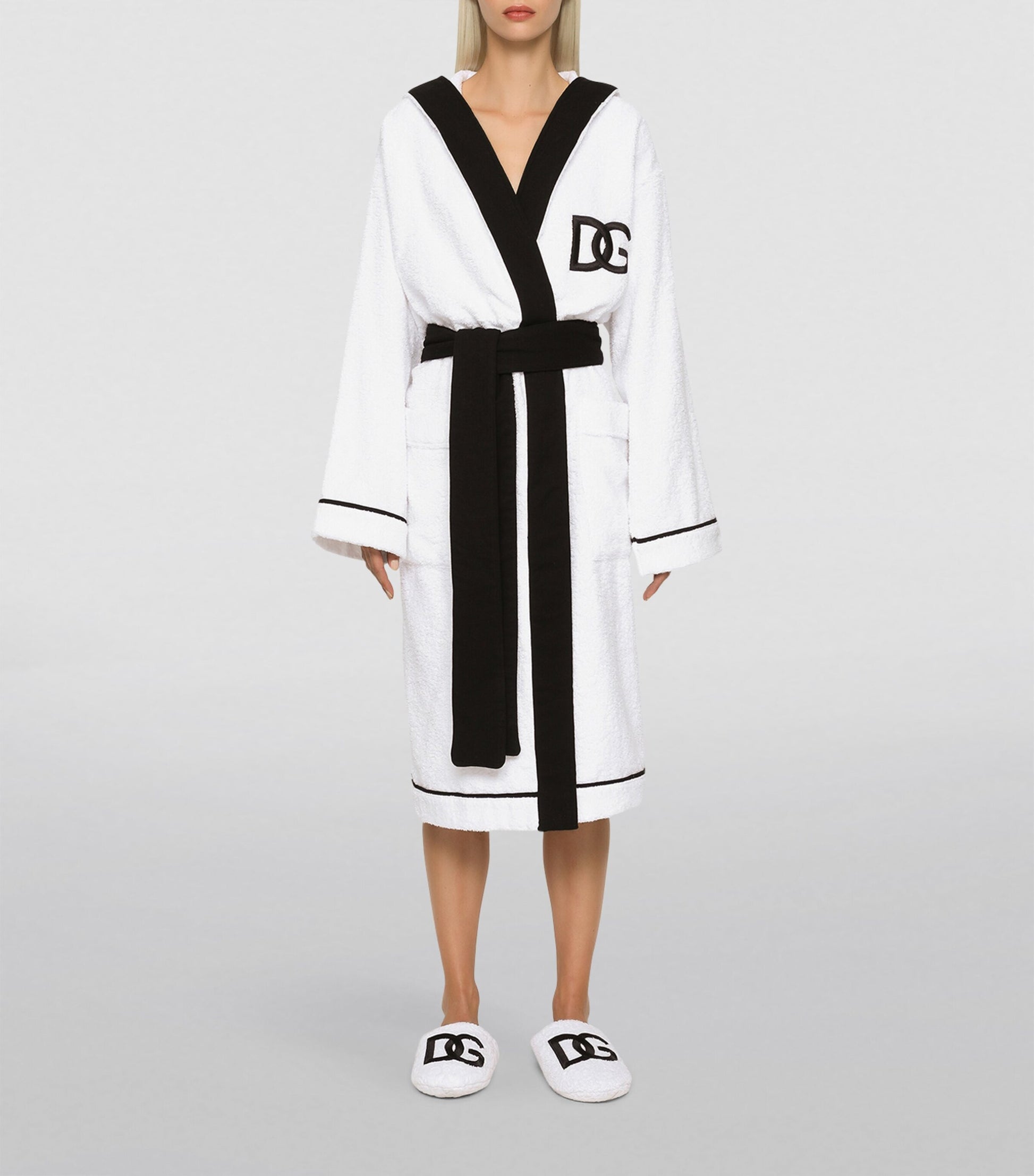 Dolce & Gabbana Casa Terry Cotton DG Logo Robe